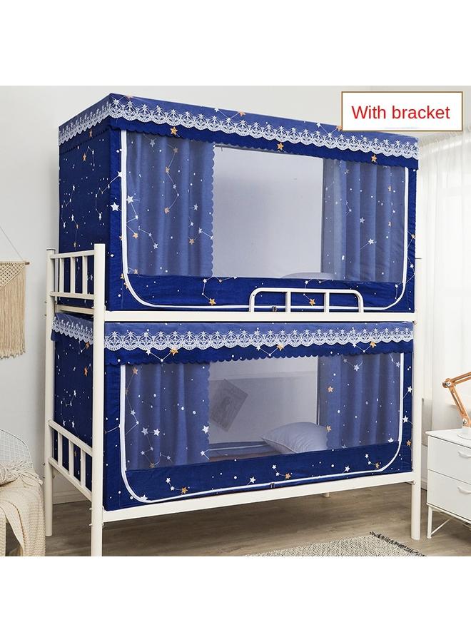 Bluejw RKT4 Student Dormitory Bed Curtain Plus Mosquito Net Integrated Upper Bunk Lower Bunk Full Shading Anti-mosquito Universal Zipper With Bracket - Image 3