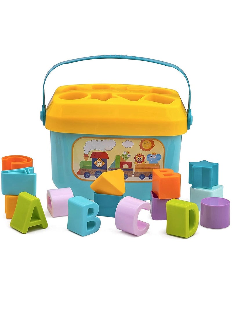 دوركو لعبة فرز الشكل - ABC وقطع الشكل ، ألعاب لبنات البناء التعليمية ، لعبة تعليمية تنموية للأطفال - Image 1