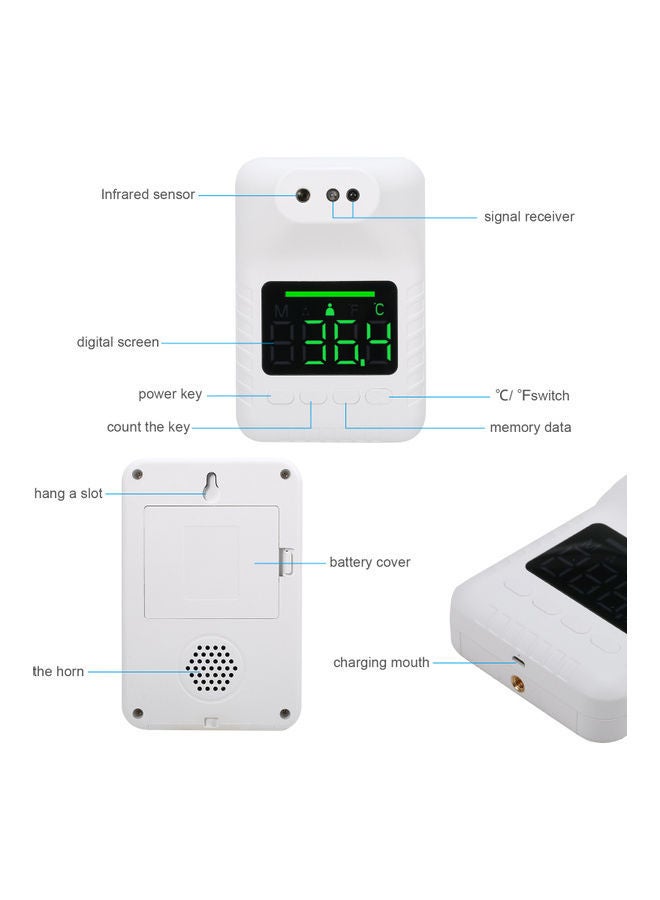 نيبمينينت مقياس حرارة يعمل بالأشعة تحت الحمراء بدون تلامس يثبت على الحائط - Image 4