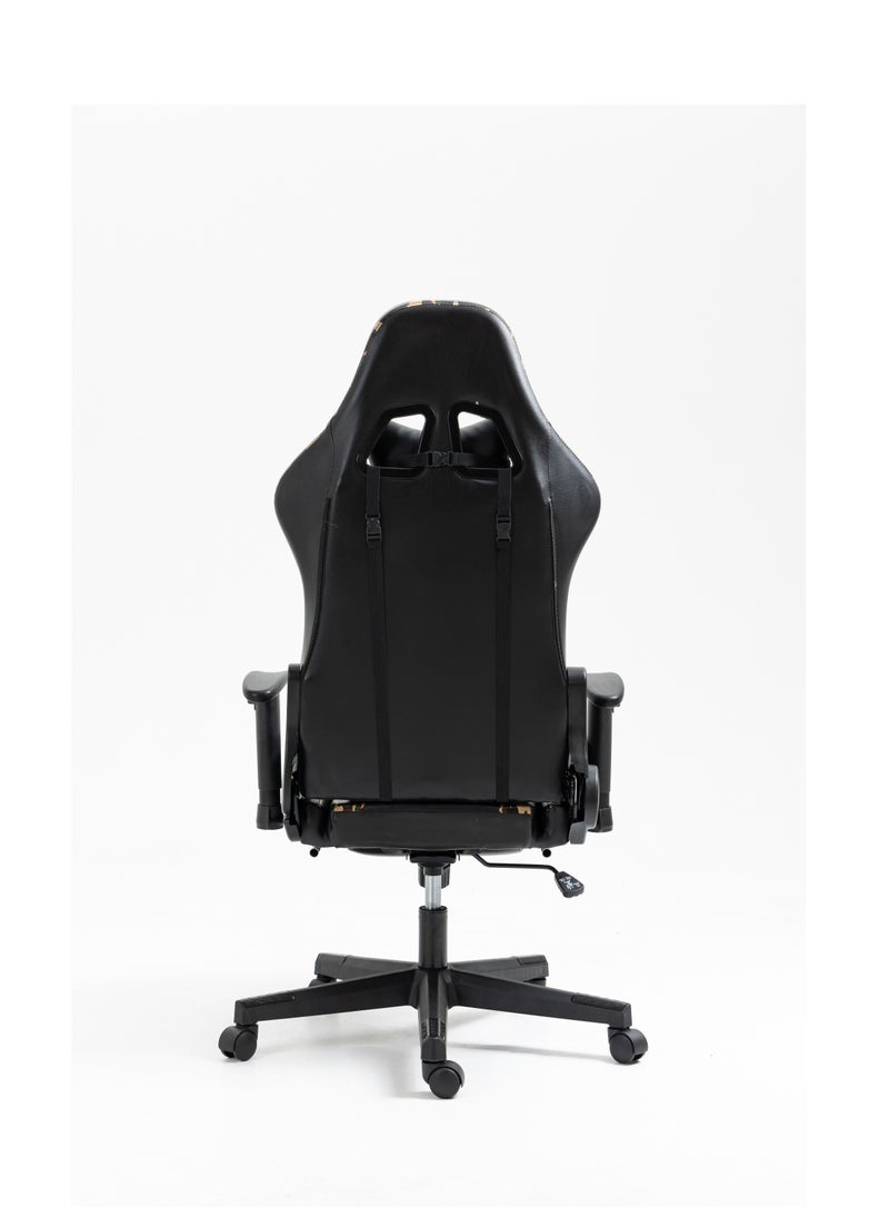 Gaming Chair PC Computer  for Game Office Students Ergonomic Recliner Lumbar Back Headrest Pillow Support Pain Relief Armchair with FootRest