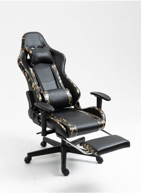 Gaming Chair PC Computer  for Game Office Students Ergonomic Recliner Lumbar Back Headrest Pillow Support Pain Relief Armchair with FootRest