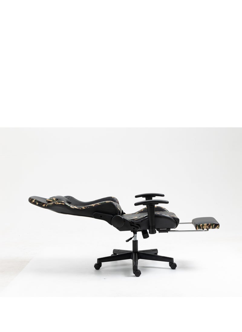 Gaming Chair PC Computer  for Game Office Students Ergonomic Recliner Lumbar Back Headrest Pillow Support Pain Relief Armchair with FootRest