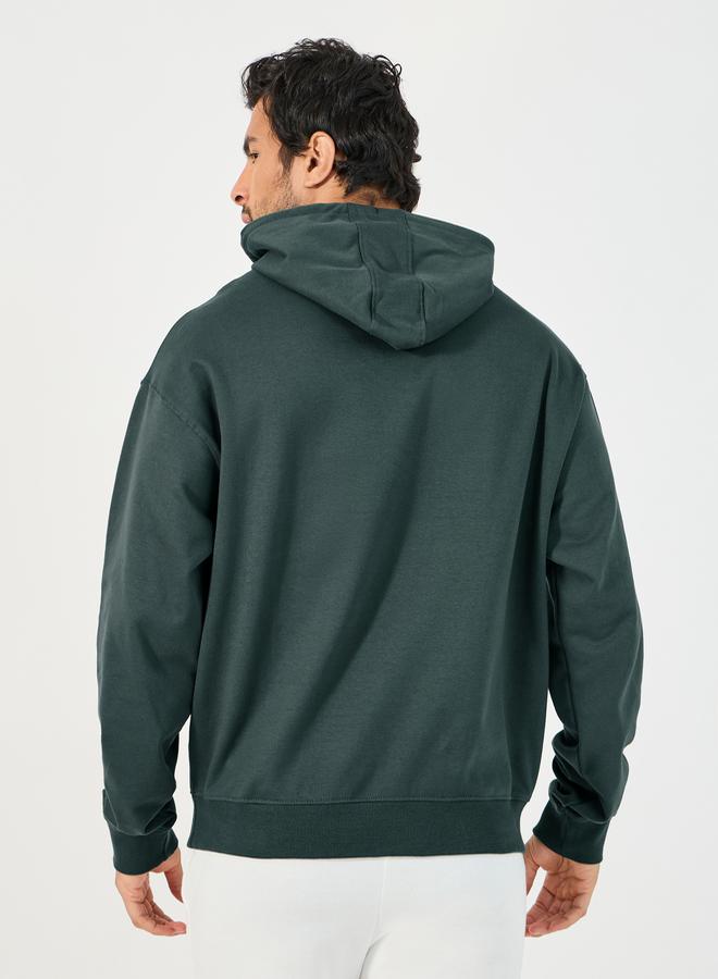 ستايلي هودي فليس بقصة مريحة وطبعة صغيرة - Image 4