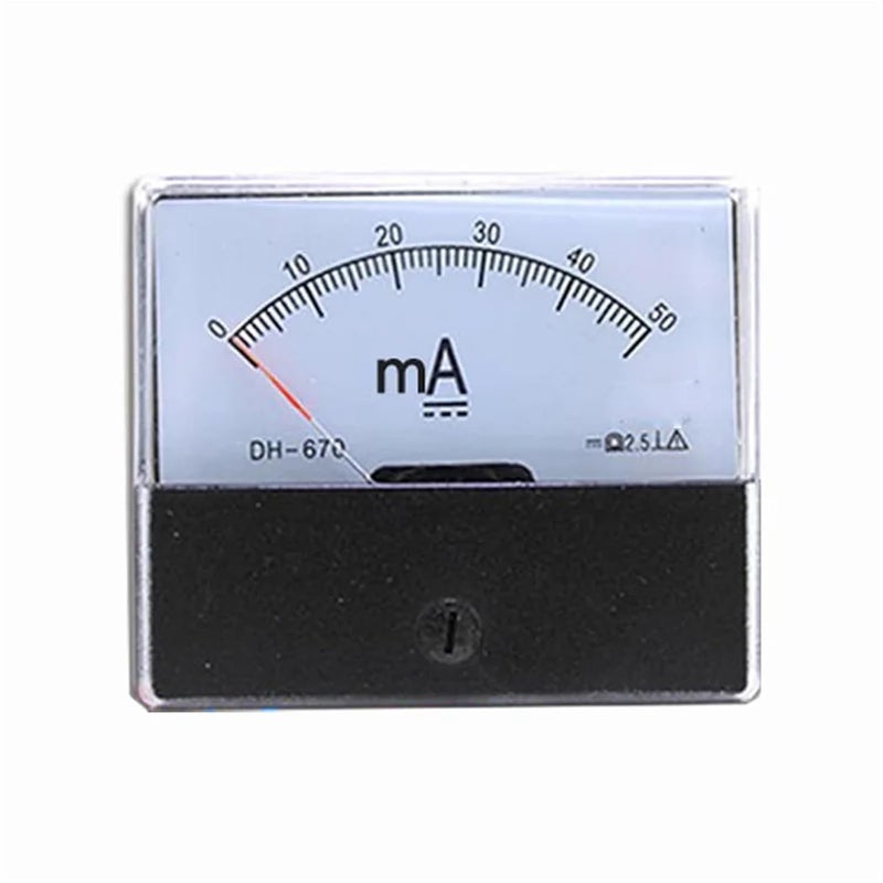 DH 670 DC أمبير لوحة متر قياس 0 500mA 1A 2A 3A 5A 10A 20A 30A 50A 100A مستطيل إبرة حجم 200MA - Image 1