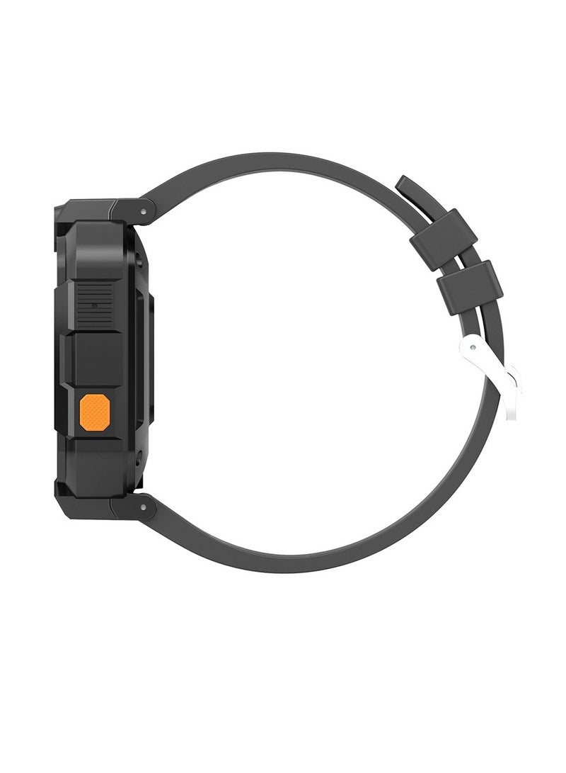 سوار ساعة ذكية، ساعة معصم ذكية خفيفة الوزن ومريحة لكبار السن، بطارية طويلة الاستعداد مع شحن مغناطيسي وساعة مراقبة صحية متينة، (قطعة واحدة، أسود) - Image 3