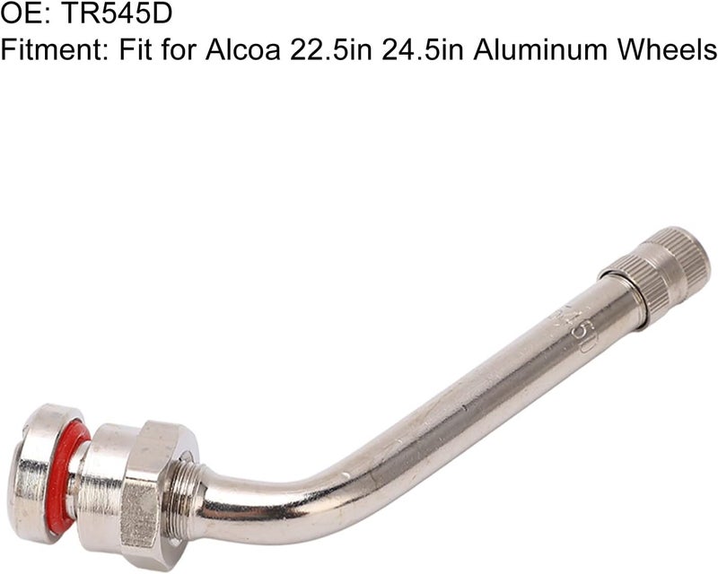 klarako TR545D Clamp in Brass Tire Valve Stem for Truck and Bus with 60° Bend 22.5 & 24.5 Alcoa Aluminum Wheels 9.7mm Rim Hole Viton O Ring10 Pcs Stems 60 Degree 22.5in 24.5in 10Pcs - Image 4