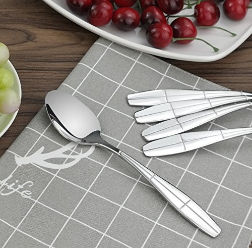 Eagrye Stainless Steel Flatware Dessert Spoons, Set of 12 - Image 2
