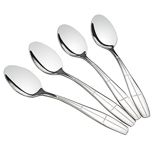 Eagrye Stainless Steel Flatware Dessert Spoons, Set of 12 - Image 1