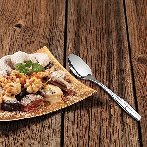 Eagrye Stainless Steel Flatware Dessert Spoons, Set of 12 - Image 5