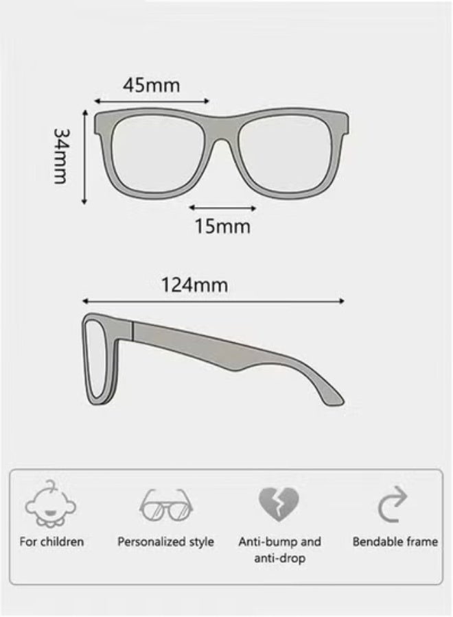 2PCS Blue Light Glasses for Kids Computer TV Phone Children Gaming Eyewear Silicone Flexible Eyeglasses for Boys Girls Age 2-8 Anti blue light and Headache - Image 3