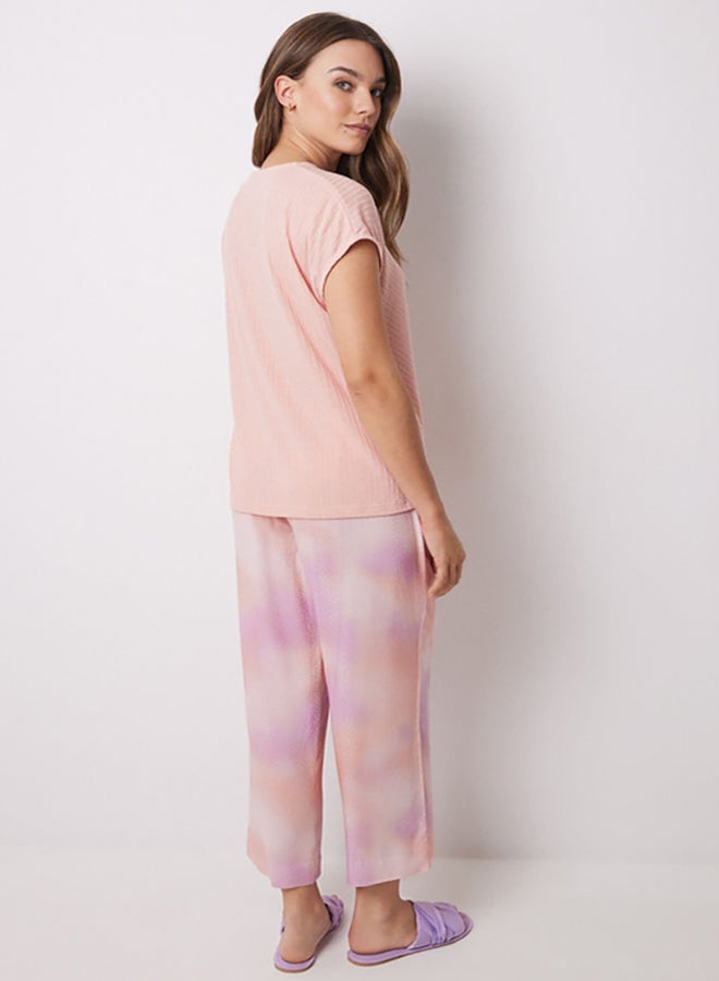 women'secret Tie-Dye Print Capri Pajamas  - Image 3