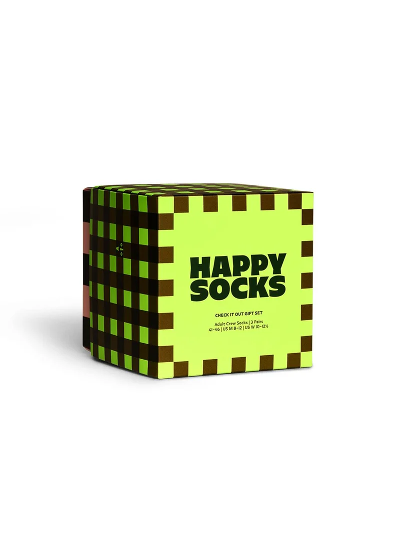 Happy Socks 3-PACK CHECK IT OUT SOCKS GIFT SET