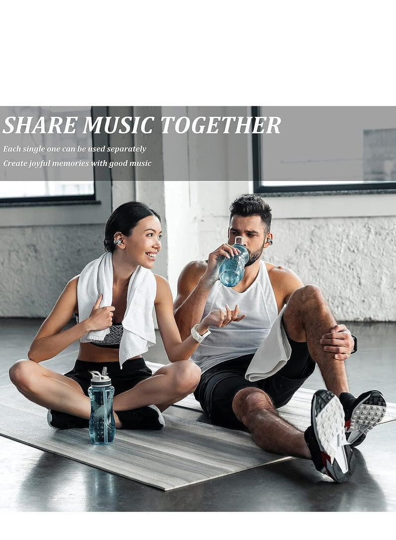 Excefore Wireless Earbuds with Earhooks Mini Bone Conduction Headphones Waterproof Bluetooth Earbuds Earpiece Noise Canceling Headset Sports Bluetooth 5.0 Earphones Headset for Cycling Driving, Gym - Image 5