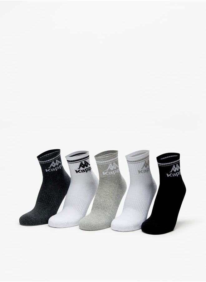 Kappa Logo Detail Crew Length Sports Socks - Set of 5  - Image 1