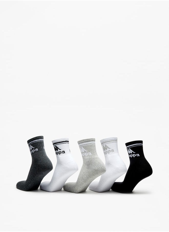 Kappa Logo Detail Crew Length Sports Socks - Set of 5  - Image 3