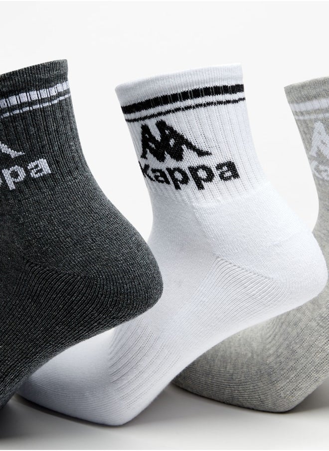 Kappa Logo Detail Crew Length Sports Socks - Set of 5  - Image 2