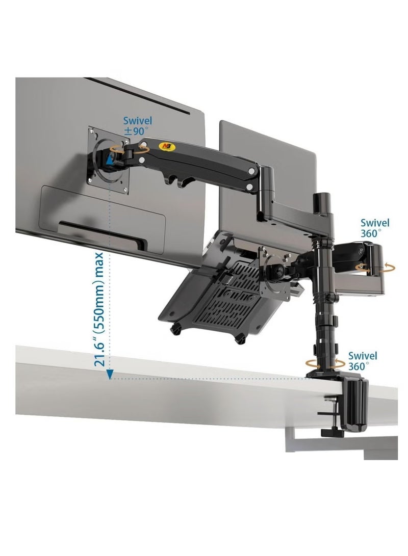 ان بي حامل شاشة NB H180 مريح + حامل لابتوب NB FP لشاشات 17"-27" - Image 3