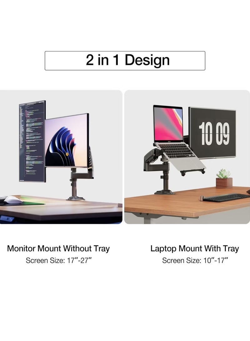 ان بي حامل شاشة NB H180 مريح + حامل لابتوب NB FP لشاشات 17"-27" - Image 2