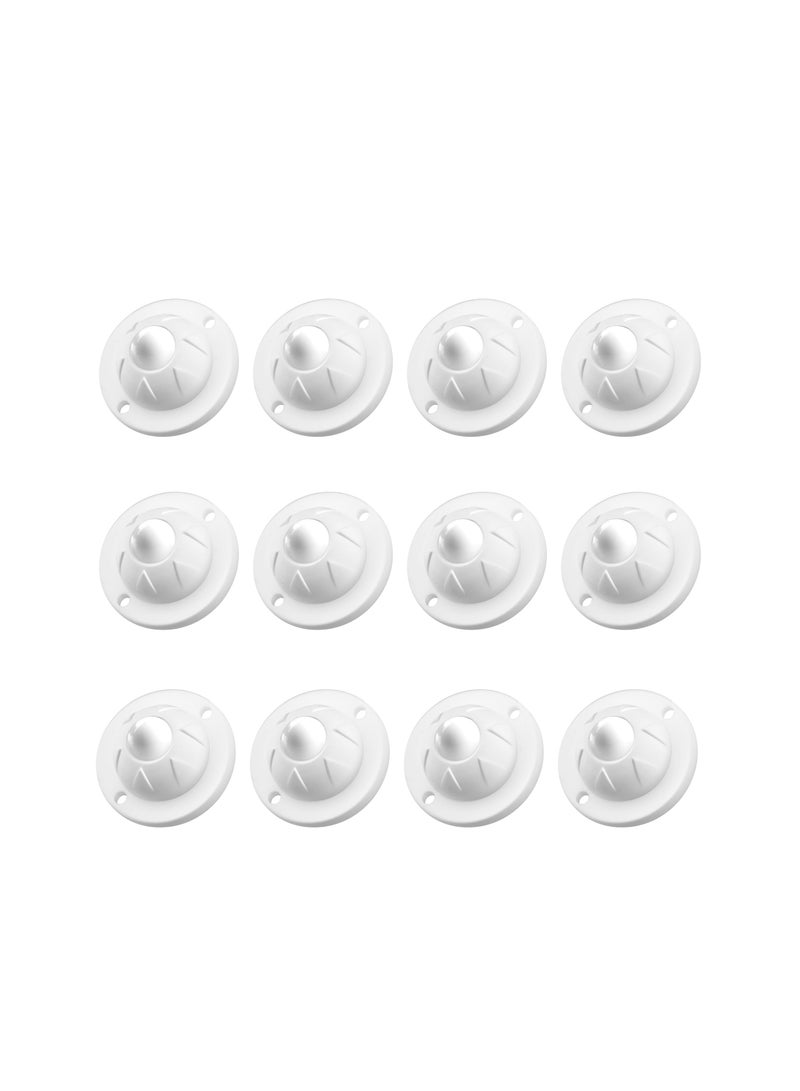 Self-Adhesive Mini Swivel Wheels for Appliances, 14lbs Load Capacity per Wheel, Perfect for Stand Mixers, Air Fryers, Printers, Storage Bins, and Cabinets (12 Pack) - Image 1