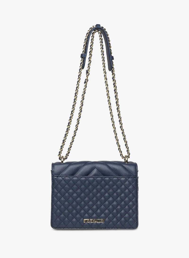 ستيف مادن حقيبة كتف جلد صناعي بغطاء قلاب