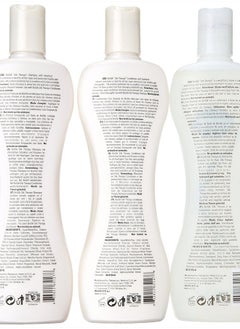 BIOSILK مجموعة شامبو وبلسم ومصل من 3 قطع من Silk Therapy  - Image 2