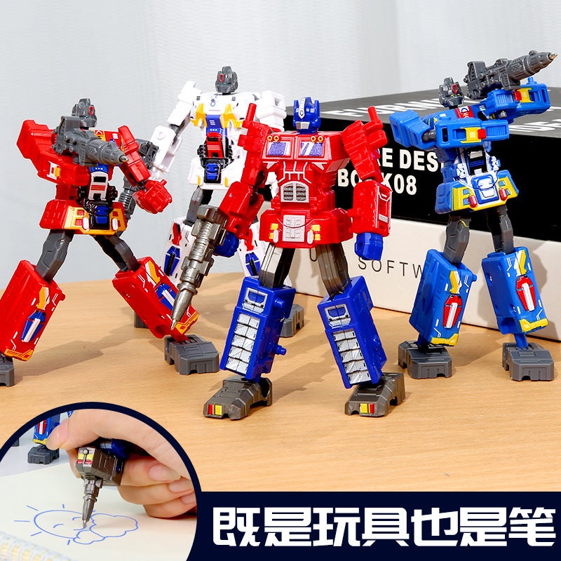 Deformation Ballpoint Pen Children'S Toy Stationery Writable And Deformable Two-In-One Toy Optimus High Pillar - Image 3