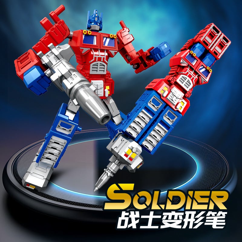 Deformation Ballpoint Pen Children'S Toy Stationery Writable And Deformable Two-In-One Toy Optimus High Pillar - Image 2