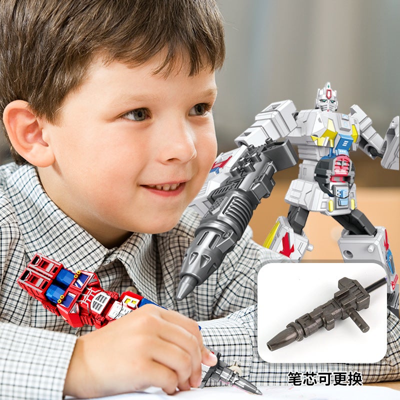 Deformation Ballpoint Pen Children'S Toy Stationery Writable And Deformable Two-In-One Toy Optimus High Pillar - Image 5