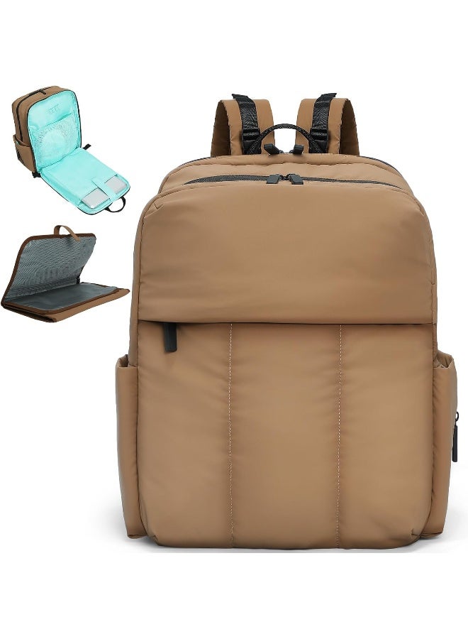 MOMINSIDE حقيبة ظهر مومينسايد للحفاضات - حقيبة حفاضات كبيرة مبطنة - Image 1