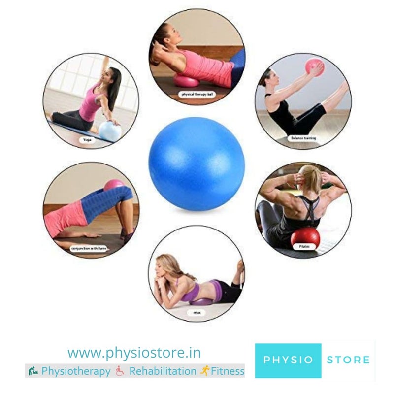 Physiostore Physio Store EVA, PVC Mini Gym Exercise & Fitness Ball, Size 25Cm,Blue - Image 2