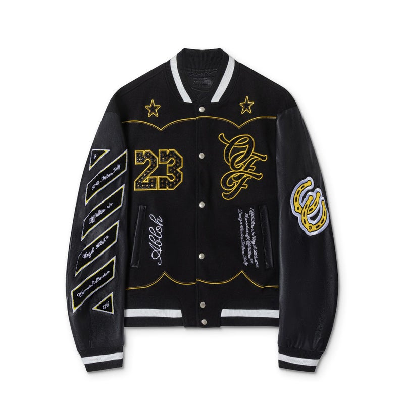 2025 New Ow Cartoon Lion King Pattern Embroidered Woolen Jacket For Men And Women Same Style One Piece - Image 1