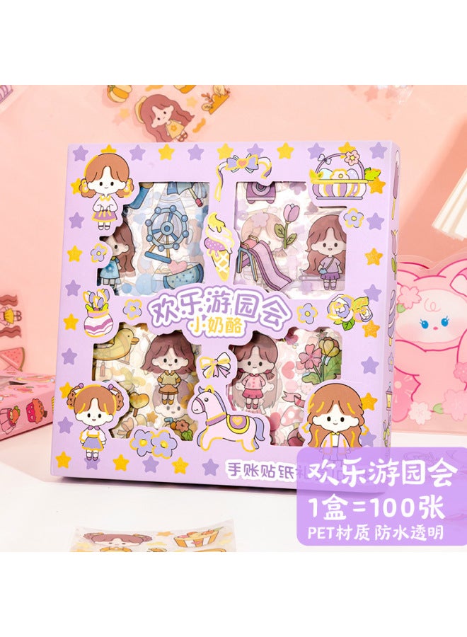 HELPS Hand Account Sticker Set Transparent Pet Cartoon Waterproof Traceless Hand Account Sticker Girl Heart Diy Decorative Sticker - Image 1