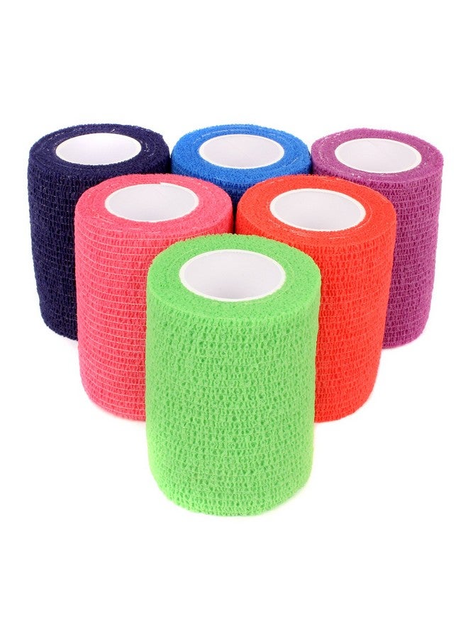 Ever Ready First Aid Self Adherent Cohesive Bandages 3" x 5 Yards - 12 Count, Rainbow Colors - Image 1