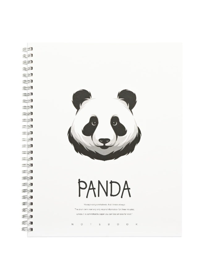 FIS دفتر حلزوني مزدوج، غلاف صلب، حجم 10x8 بوصة، خطوط فردية 8 مم، 96 ورقة، 192 صفحة، عبوة من 5 قطع، تصميم غلاف باندا 7-FSNBSHC1896-PAN7 - Image 4