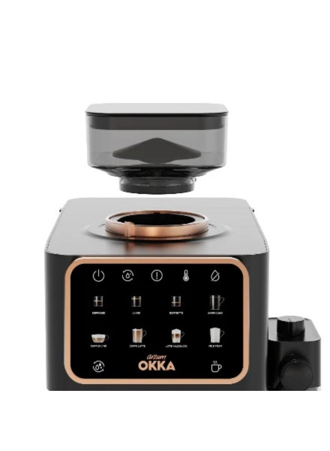 ارزوم اوكا ماكينة الإسبريسو الأوتوماتيكية بالكامل باريستا برو – OK0042-04 أسود/نحاسي - Image 3