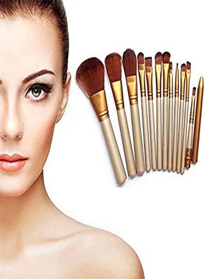 Lele? Makeup Brushes Kit with A Silver Storage Box - Set of 12 - Image 5
