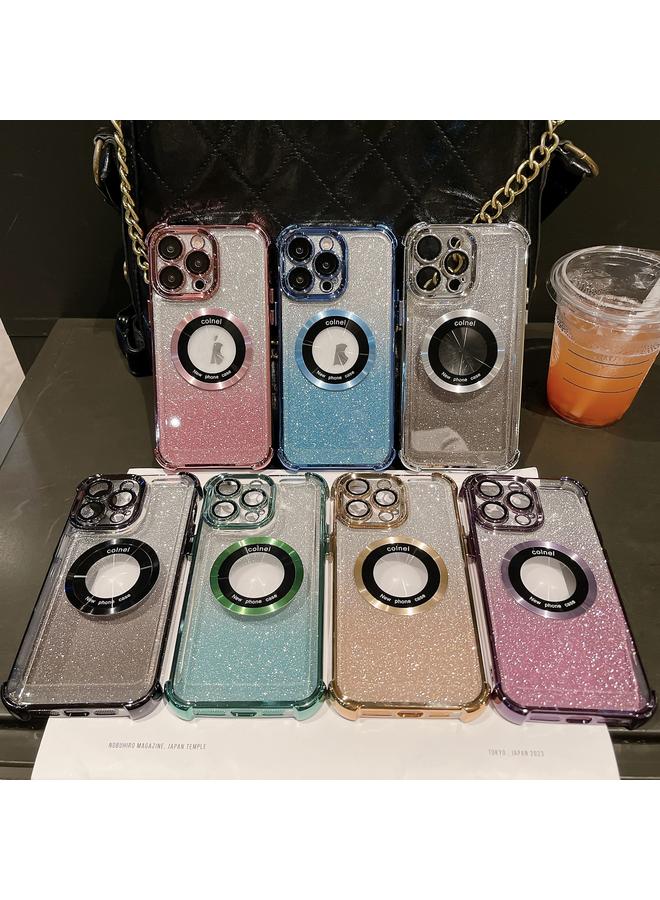S-TOP Case For iPhone 11 6D Electroplating Gradient Glitter Armor Magsafe Phone Case - Image 2