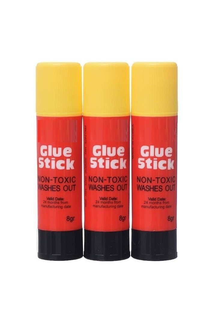 Transparent glue stick, Korean glue stand, air stand for sticking paper tube, 21 grams, stand: 10 pieces, suitable for home, school or educational centers