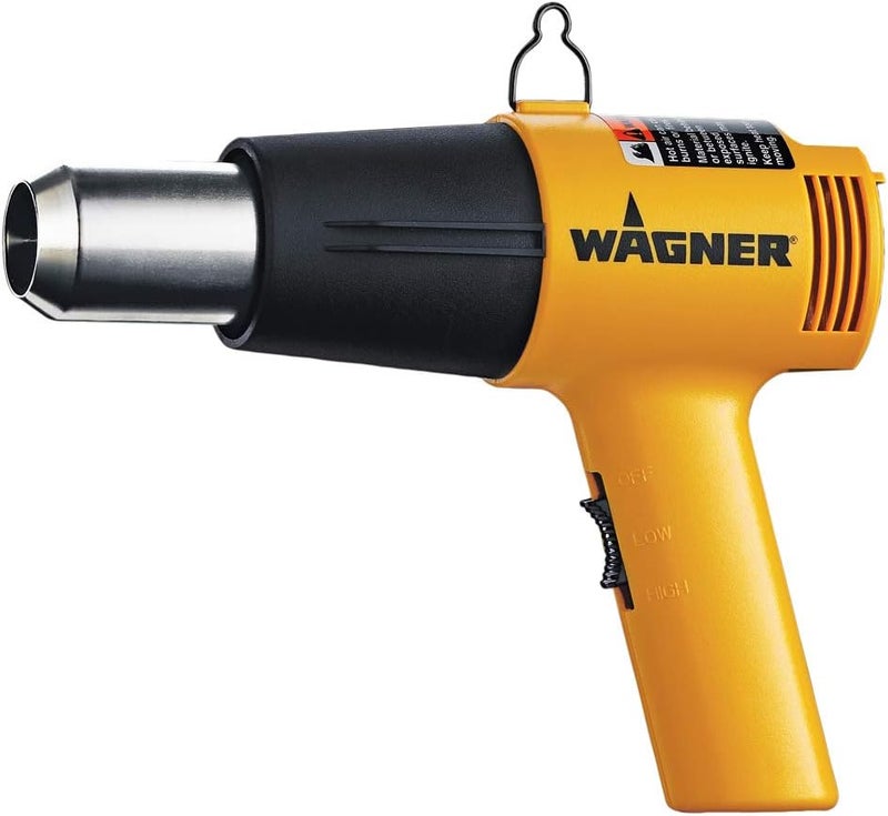 Wagner Spraytech 0503008 HT1000 Heat Gun, 2 Temp Settings 750ᵒF & 1000ᵒF, Great for Soften paint, Caulking, Adhesive, Putty Removal, Shrink Wrap, Bend Plastic Pipes, Loosen Rusted Nuts or Bolts - Image 1