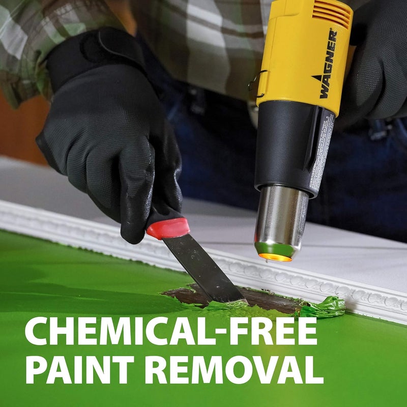 Wagner Spraytech 0503008 HT1000 Heat Gun, 2 Temp Settings 750ᵒF & 1000ᵒF, Great for Soften paint, Caulking, Adhesive, Putty Removal, Shrink Wrap, Bend Plastic Pipes, Loosen Rusted Nuts or Bolts - Image 3