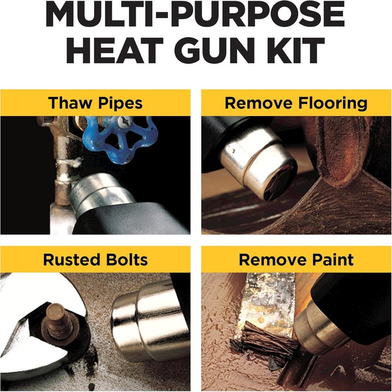 Wagner Spraytech 0503008 HT1000 Heat Gun, 2 Temp Settings 750ᵒF & 1000ᵒF, Great for Soften paint, Caulking, Adhesive, Putty Removal, Shrink Wrap, Bend Plastic Pipes, Loosen Rusted Nuts or Bolts - Image 2