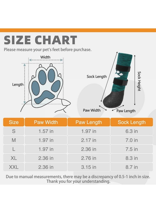 KOOLTAIL Anti Slip Dog Socks To Prevent Licking Paws For Hot/Clod Pavement, Waterproof Long Snow Dog Boots&Paw Protectors With Strap Traction Control For Hardwood Floor For Small Medium Large Dogsxl - Image 4