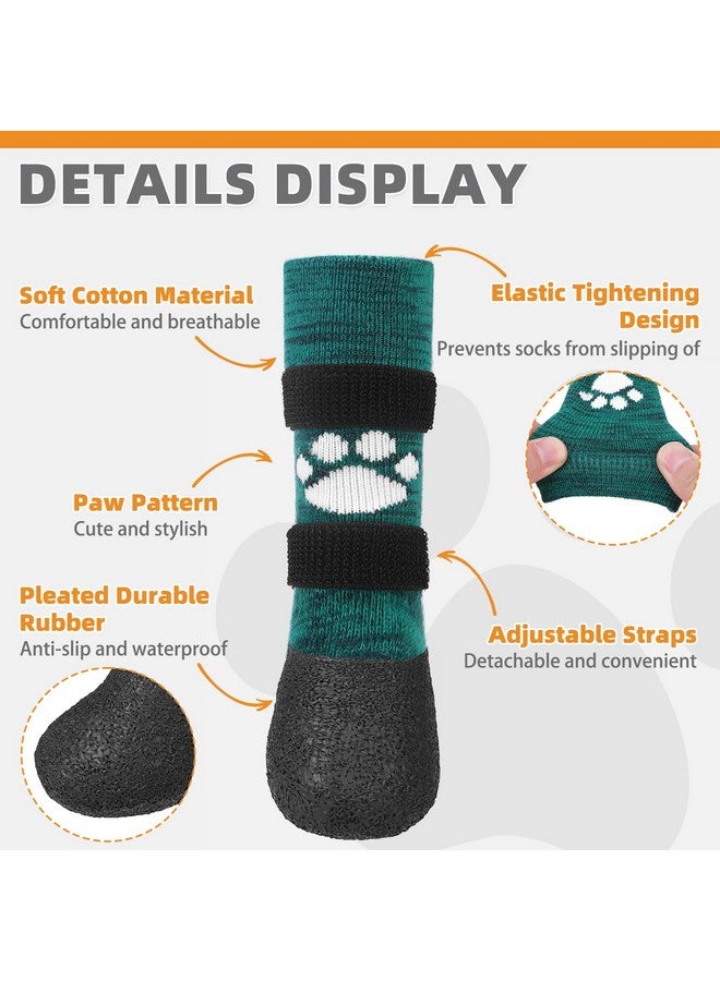 KOOLTAIL Anti Slip Dog Socks To Prevent Licking Paws For Hot/Clod Pavement, Waterproof Long Snow Dog Boots&Paw Protectors With Strap Traction Control For Hardwood Floor For Small Medium Large Dogsxl - Image 3