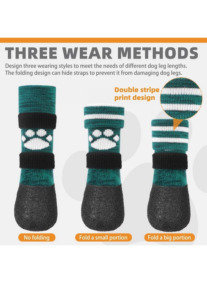 KOOLTAIL Anti Slip Dog Socks To Prevent Licking Paws For Hot/Clod Pavement, Waterproof Long Snow Dog Boots&Paw Protectors With Strap Traction Control For Hardwood Floor For Small Medium Large Dogsxl - Image 2