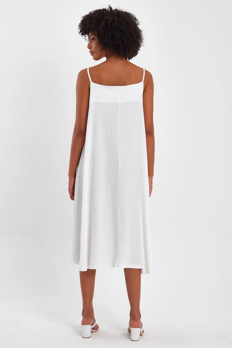 Alexander Gardi Tie-Strap Midi Dress
