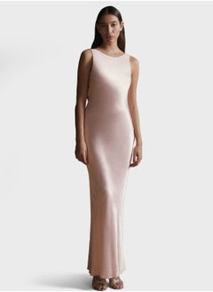 Open Back Satin  Dress