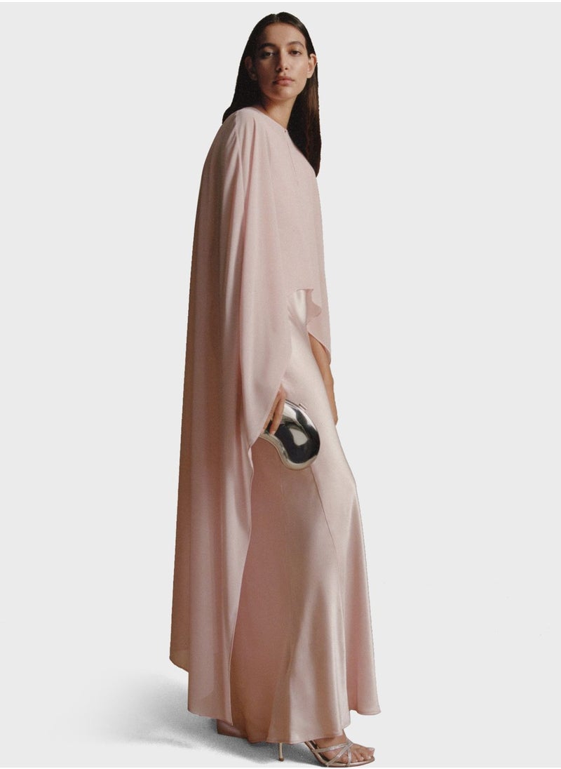 MANGO - Open Back Satin  Dress - Image 1