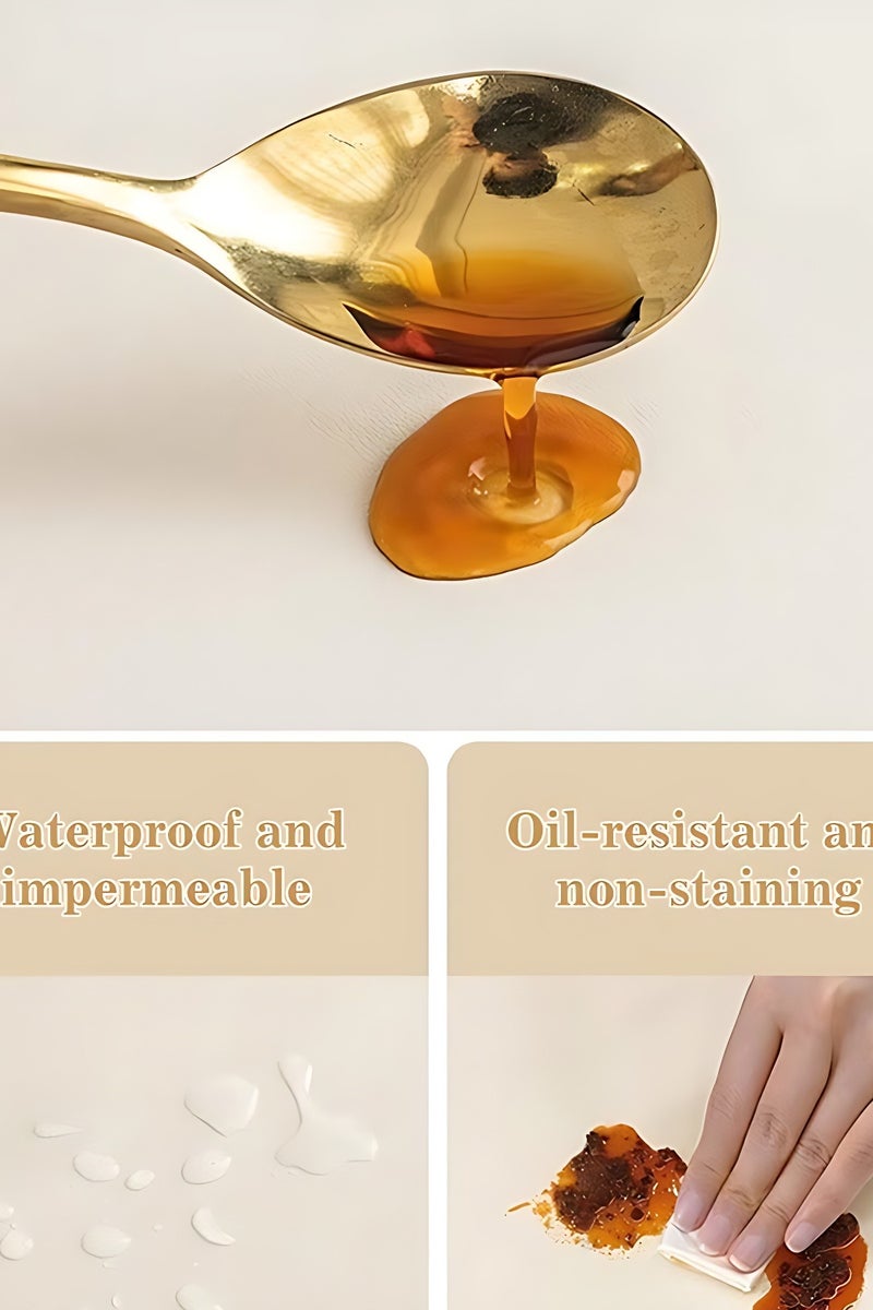 أوجا مفرش طاولة مستطيل - 140x200 سم - مفرش طاولة مقاوم للماء، مضاد للتجعد، مقاوم للماء والزيوت، غطاء طاولة لغرفة الطعام، للمناسبات والحفلات والولائم والعطلات والعشاء (لون كريمي) - Image 2