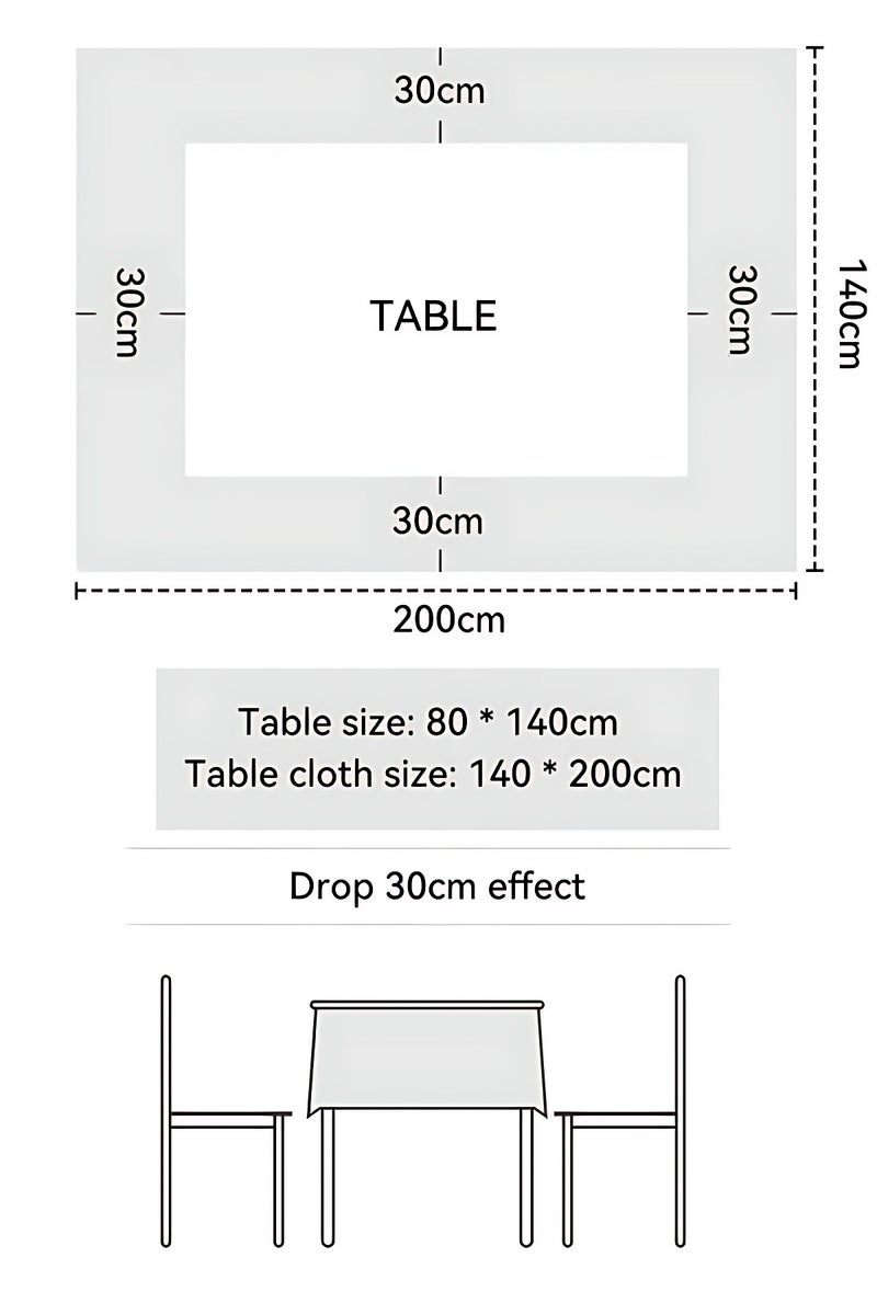 أوجا مفرش طاولة مستطيل - 140x200 سم - مفرش طاولة مقاوم للماء، مضاد للتجعد، مقاوم للماء والزيوت، غطاء طاولة لغرفة الطعام، للمناسبات والحفلات والولائم والعطلات والعشاء (لون كريمي) - Image 5