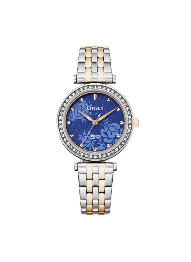 سيتيزن Women's Analog Round Shape Stainless Steel Wrist Watch ER0218-53L - 30 Mm